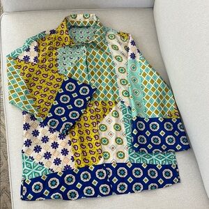 Zara printed kimono blouse